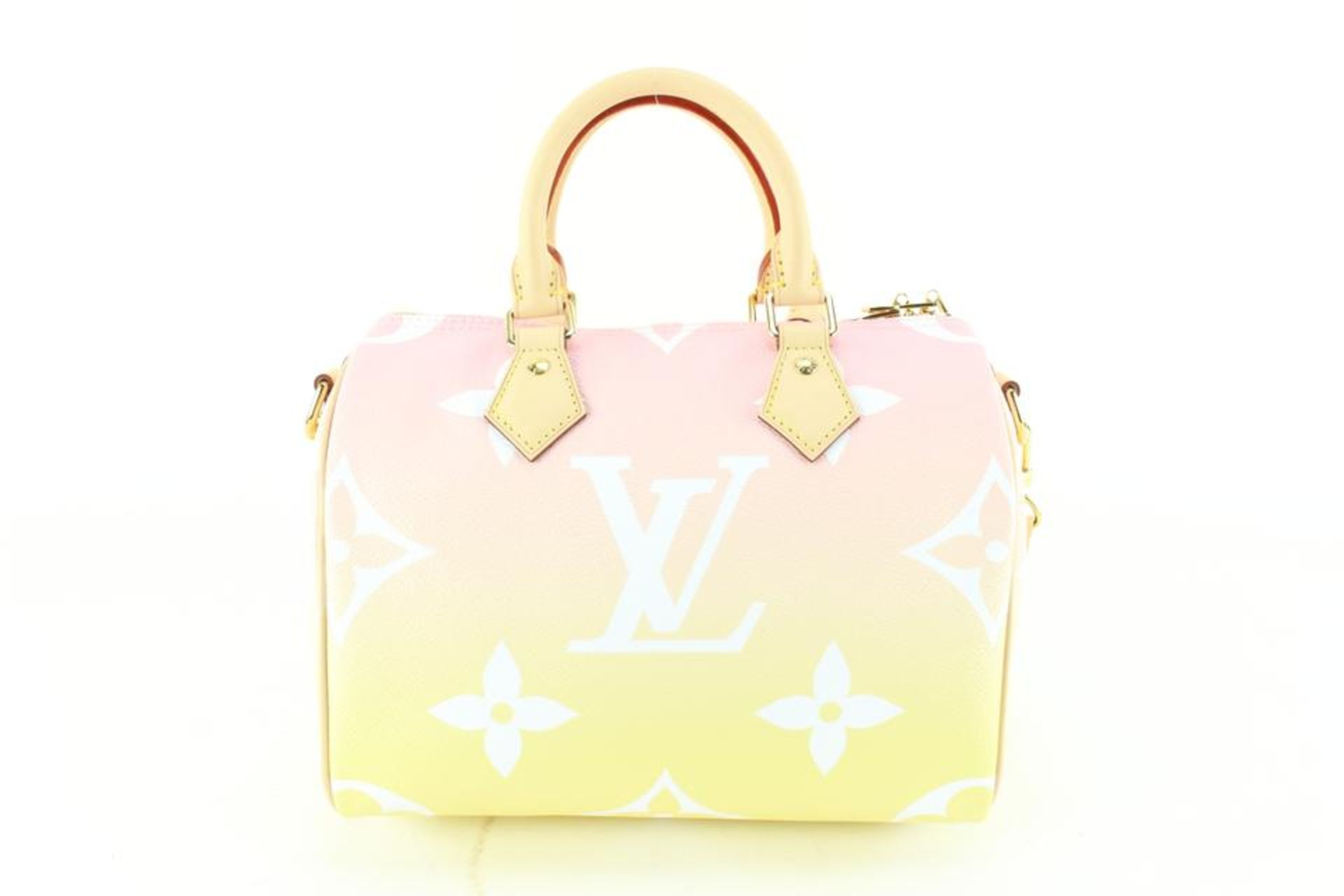 LOUIS VUITTON PINK X YELLOW MONOGRAM BY THE POOL SPEEDY 25 BANDOULIERE - Bild 8 aus 12