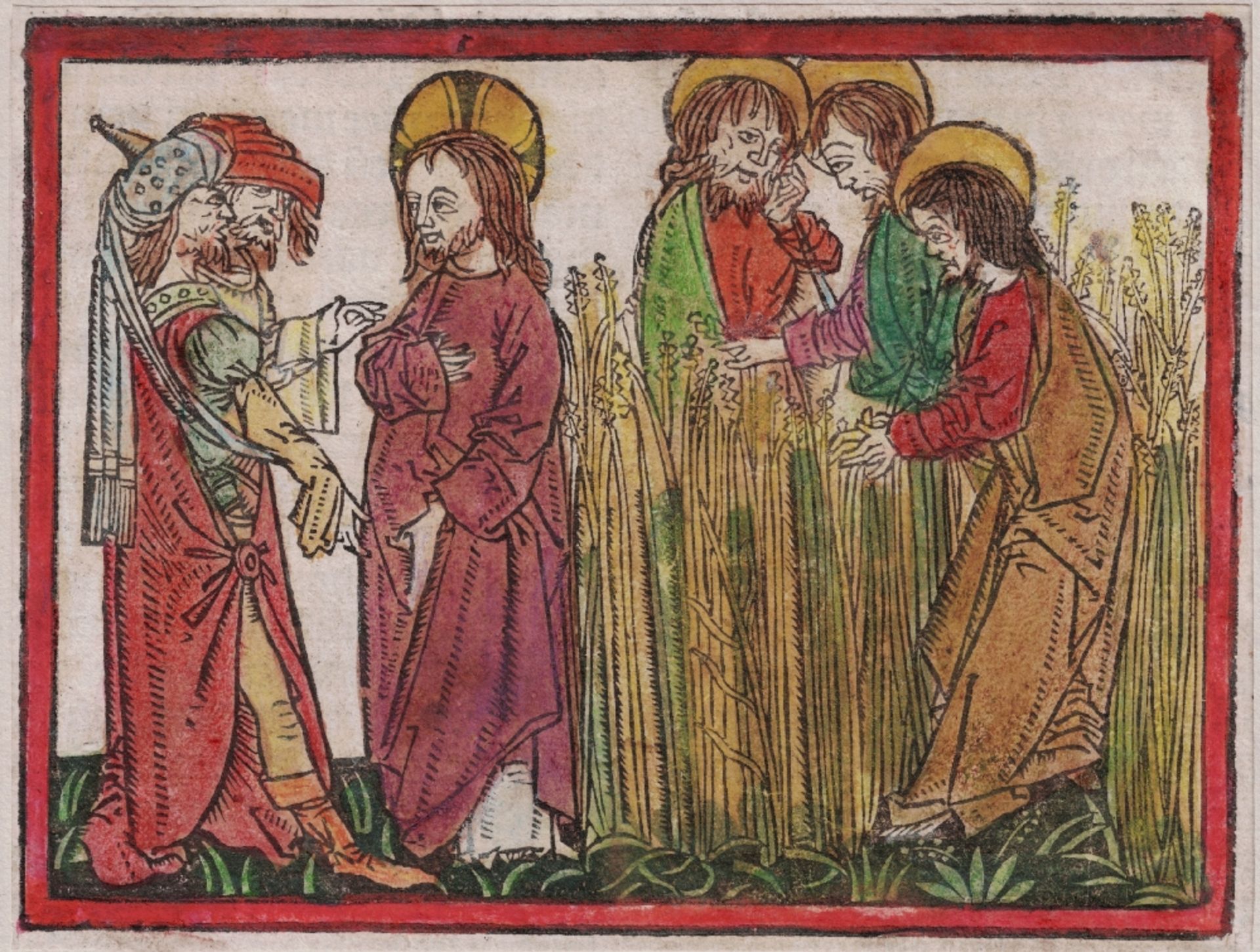 Master of Antwerp (1485-1491) - Plucking of Corn on Sabbath