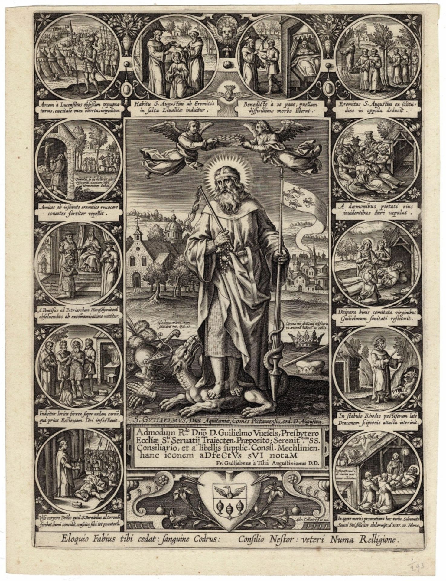 Adriaen Collaert, Saint William of Gellone, Aquitaine, 1570-1618