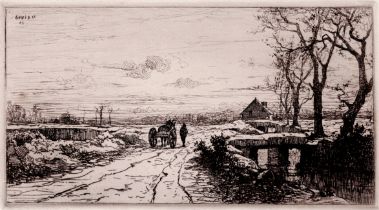 Adolphe Appian - Chemin de L'etang de Frignon - 1877