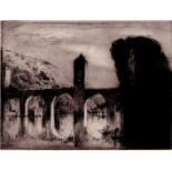 Frank Brangwyn - The Bridge, Cahors - 1911