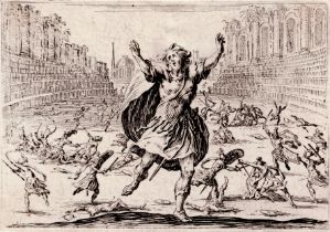 Jacques Callot (1592-1635) - Escarmouche dans un Cirque