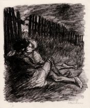 Théophile Alexandre Steinlen (1859-1923) - Lovers in Montmartre