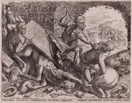 Frans Floris, Cornelis Cort - Hercules fights the centaurs