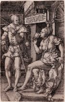 Heinrich Aldegrever - Sophonisba drinking poison - 1553