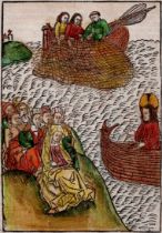 Master of Antwerp (1485-1491) - Jesus' sermon at sea