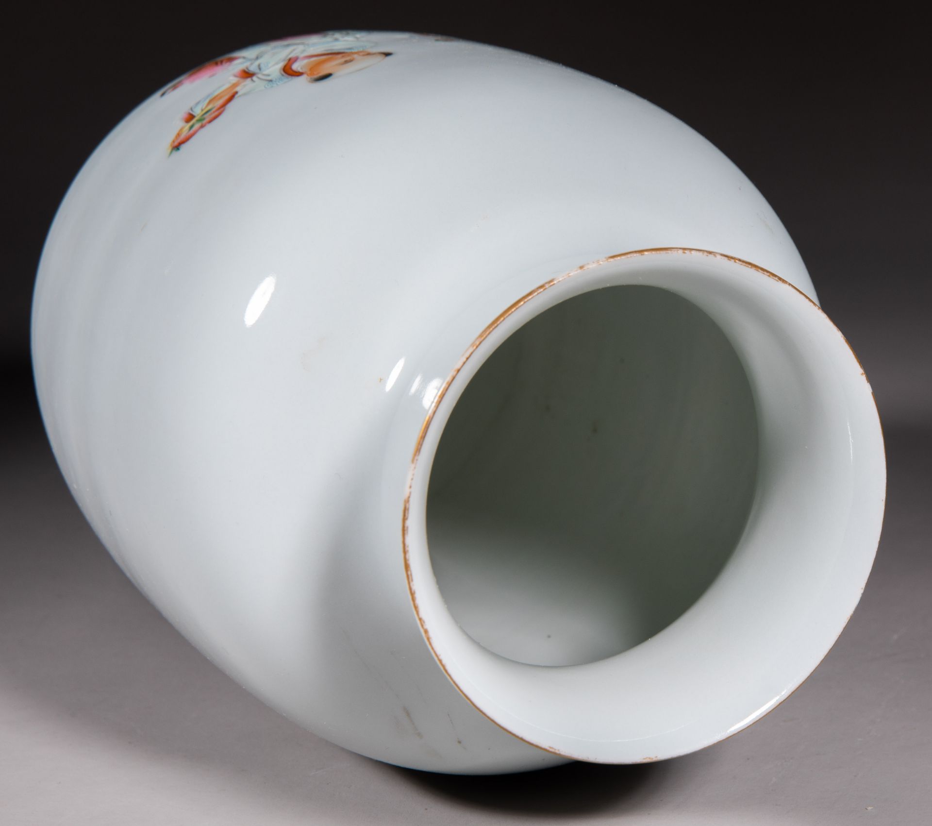 Lin Chi Cheng Xiang style pastel porcelain vase from Qing dynasty - Image 5 of 6