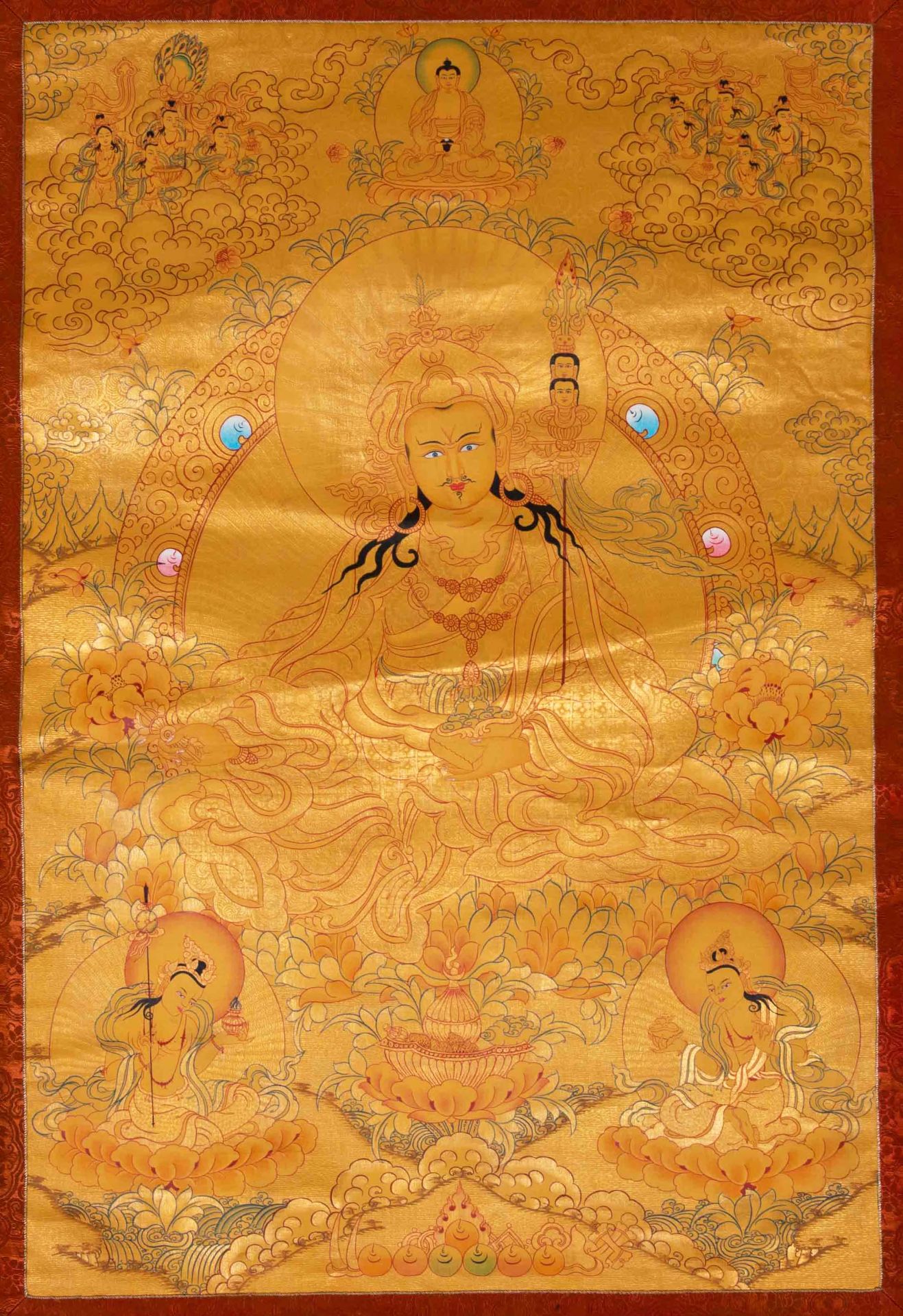 Thangka from Qing dynasty  - Image 3 of 7