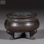 Xuande copper incense burner from Ming dynasty