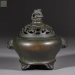 Yutang clear copper incense burner from Ming dynasty