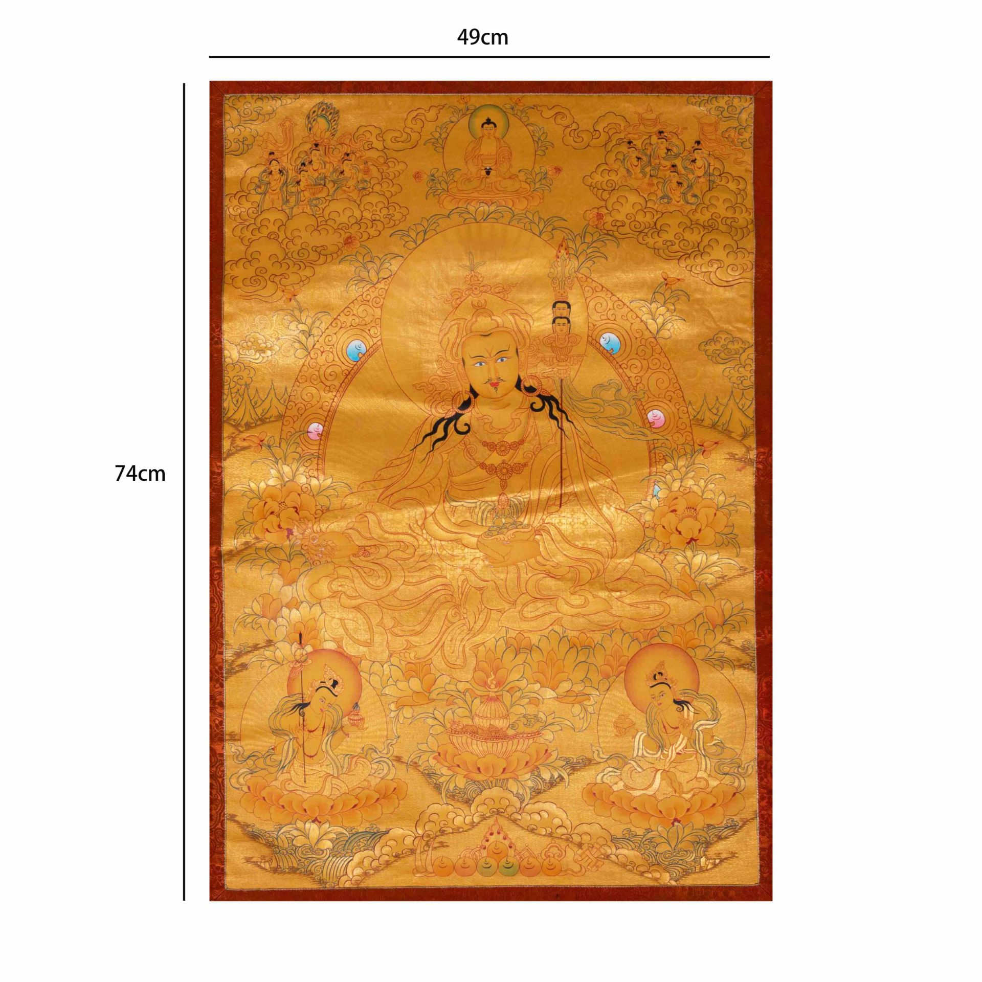 Thangka from Qing dynasty  - Image 2 of 7