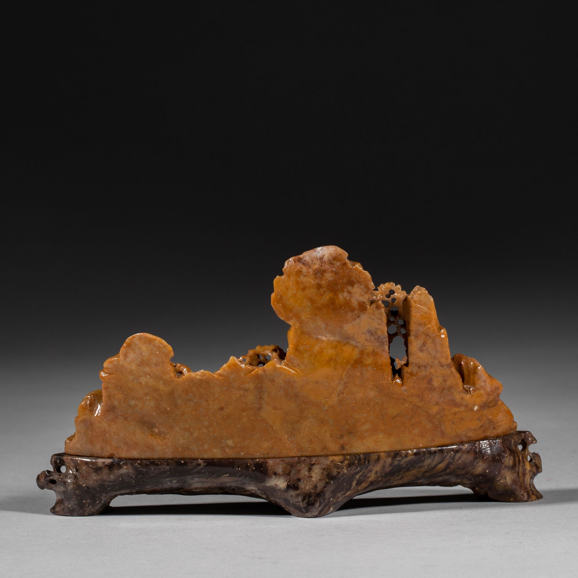 Qingtian stone landscape family decoration from Qing dynasty - Image 5 of 8