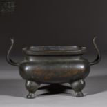 Qianlong copper incense burner from Qing dynasty