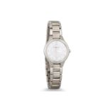 A RAYMOND WEIL GENEVE WRISTWATCH, mother-of-pearl and diamond dial, bracelet strap, boxed