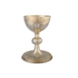 A FINE QUALITY FRENCH SILVER GILT RELIGIOUS CHALICE, ca 7.5" high, 568 g.