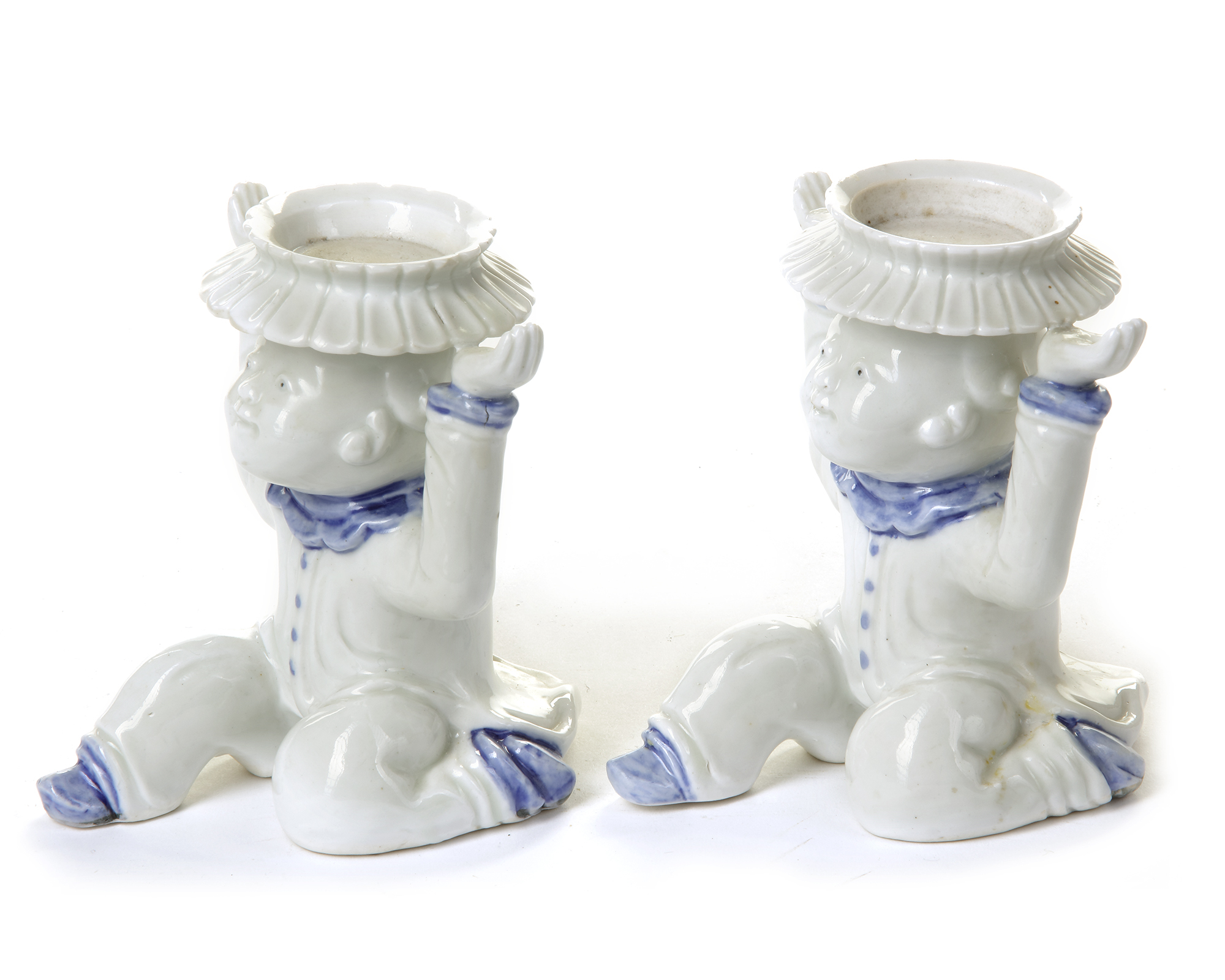 A JAPANESE PAIR OF 'BOY FIGURES', HIRADO WARE, 19TH CENTURY - Image 6 of 8