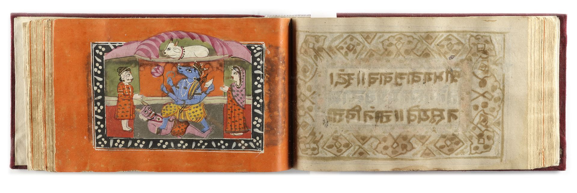 AN ILLUSTRATED KASHMIRI MANUSCRIPT ON HINDU DEITIES, NORTHERN INDIA, 19TH CENTURY - Bild 5 aus 6