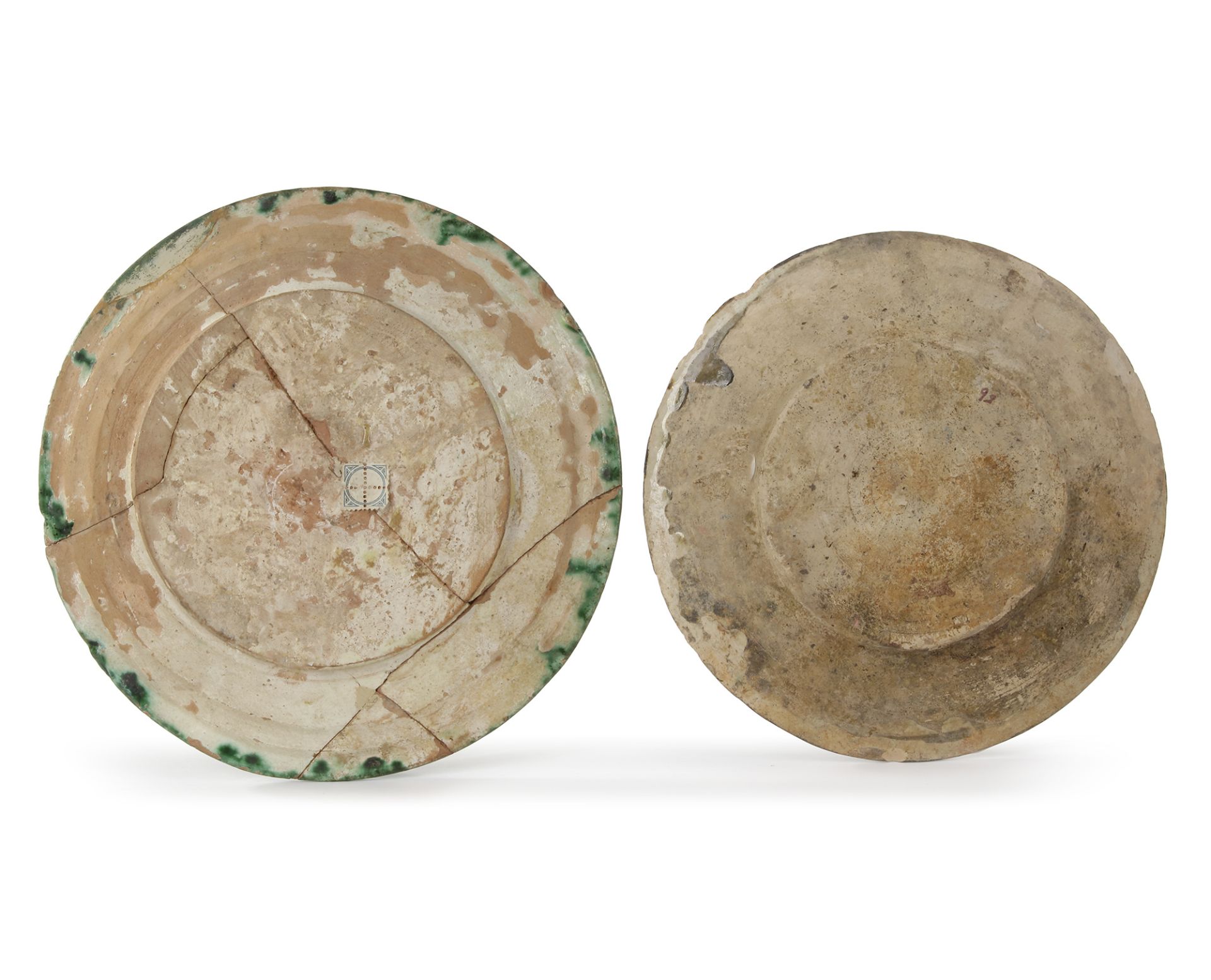 TWO NISHAPUR SPLASHWARE PLATES, PERSIA, 10TH CENTURY - Image 3 of 3