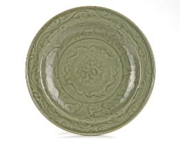 A CHINESE LONGQUAN DISH, MING DYNASTY (1368-1644)