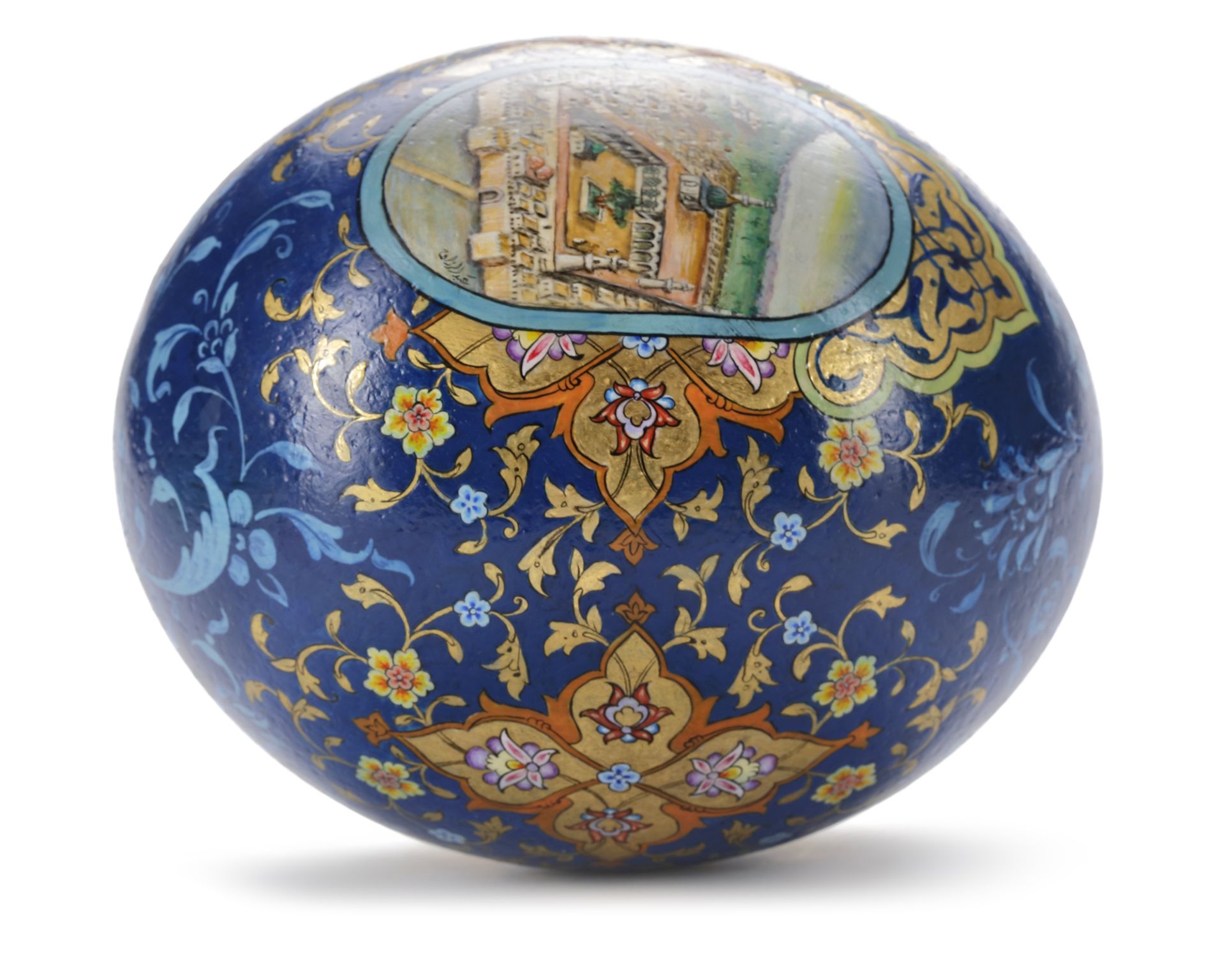 A PAINTED OSTRICH EGG, TURKEY, 20TH CENTURY - Bild 5 aus 5