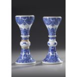 A PAIR OF BLUE AND WHITE POSSIBLY LANTERNS, KANGXI PERIOD (1662-1722)