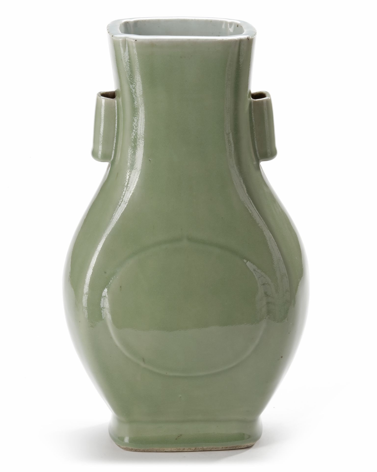 A CHINESE CELADON HU VASE, 18TH CENTURY