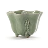 A CHINESE LONGQUAN CELADON FLOWER SHAPED BOWL, 18TH CENTURY