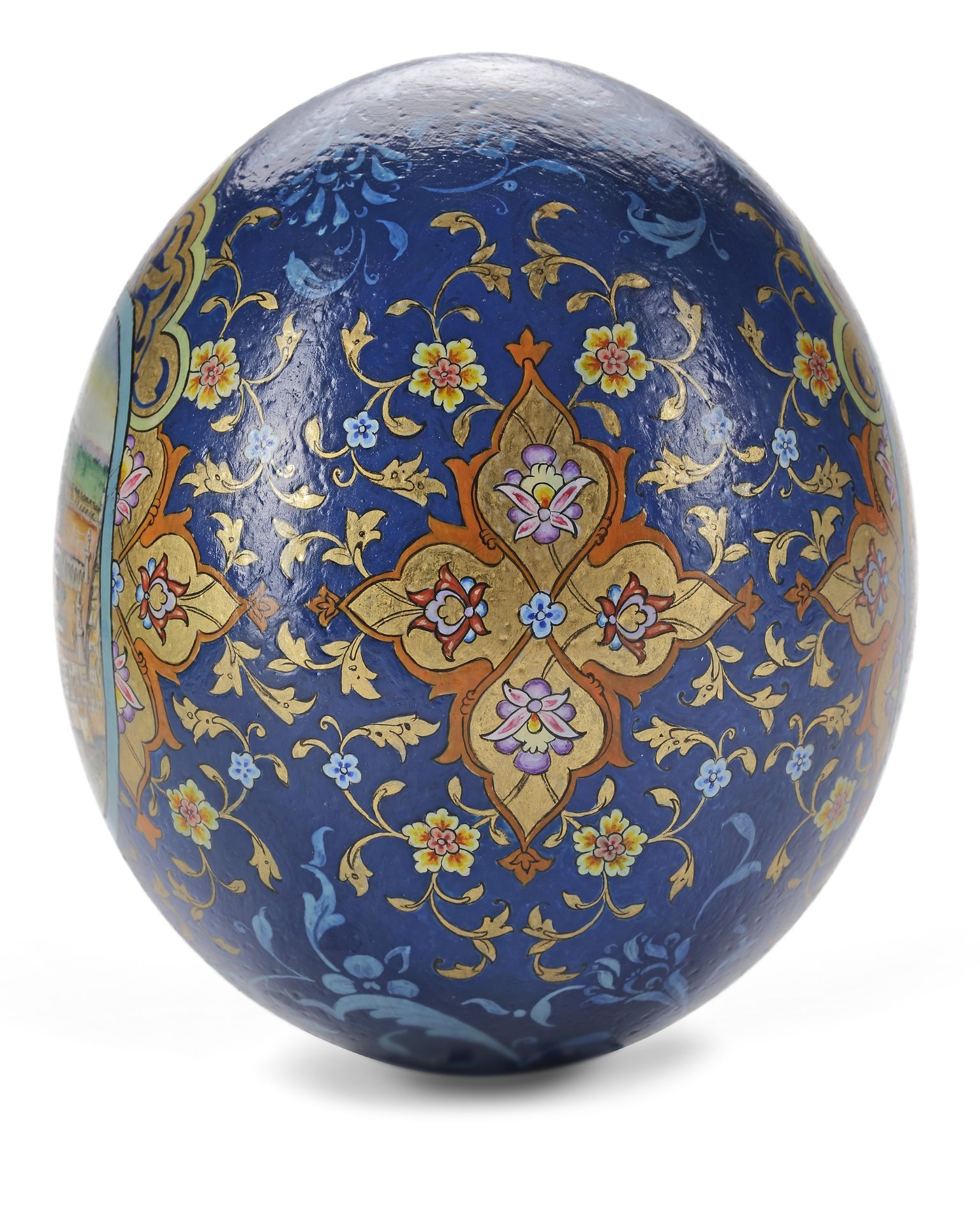 A PAINTED OSTRICH EGG, TURKEY, 20TH CENTURY - Bild 4 aus 5