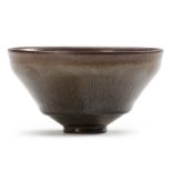 A CHINESE JIAN HARE’S FUR GLAZED TEA BOWL,SONG DYNASTY, 12TH-13TH CENTURY