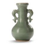 A CHINESE LONGQUAN CELADON VASE, YUAN DYNASTY (1271-1368)