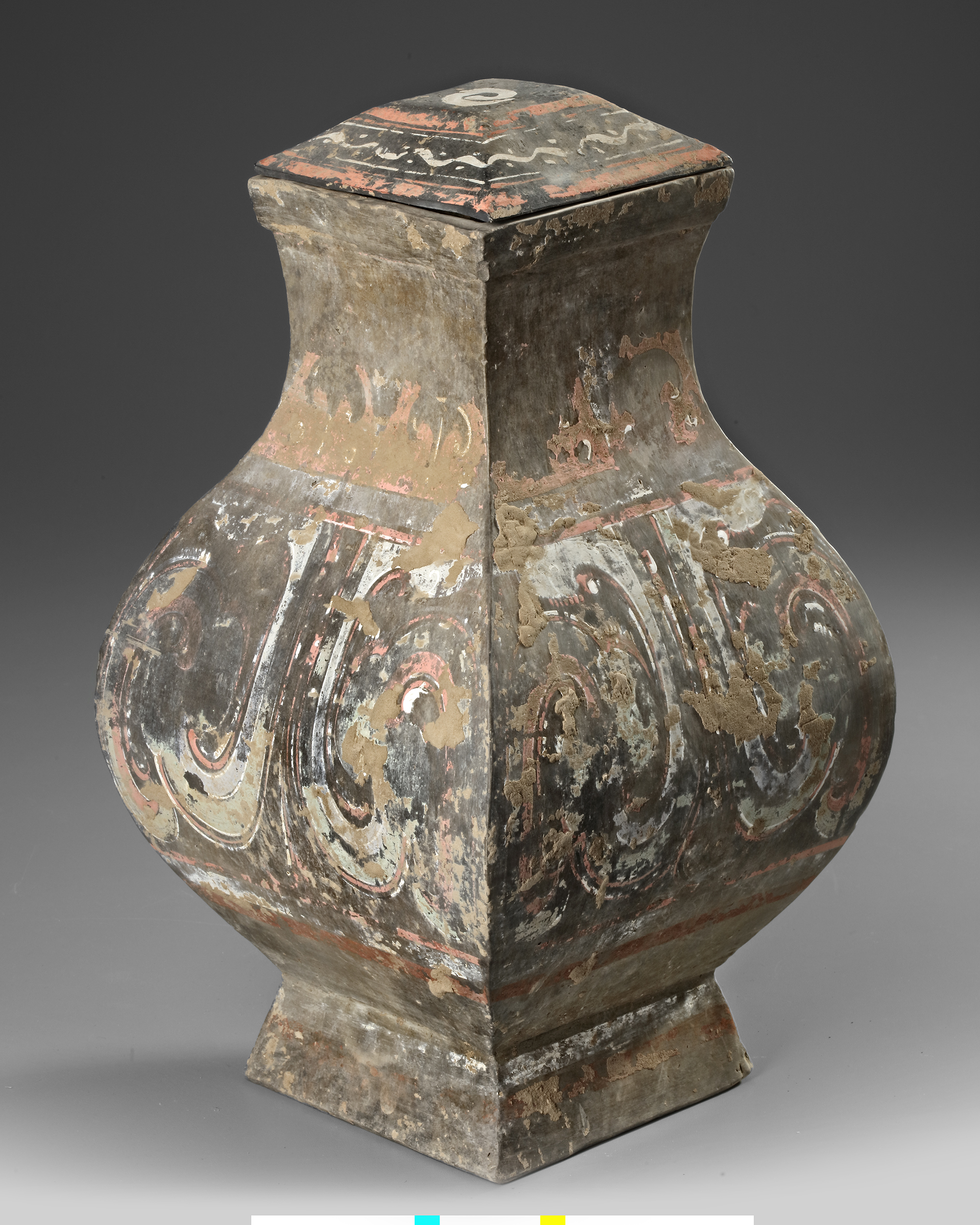 A PAIR OF CHINESE POTTERY 'FANG HU' VASES, HAN DYNASTY (206 BC-220 AD) - Image 6 of 15