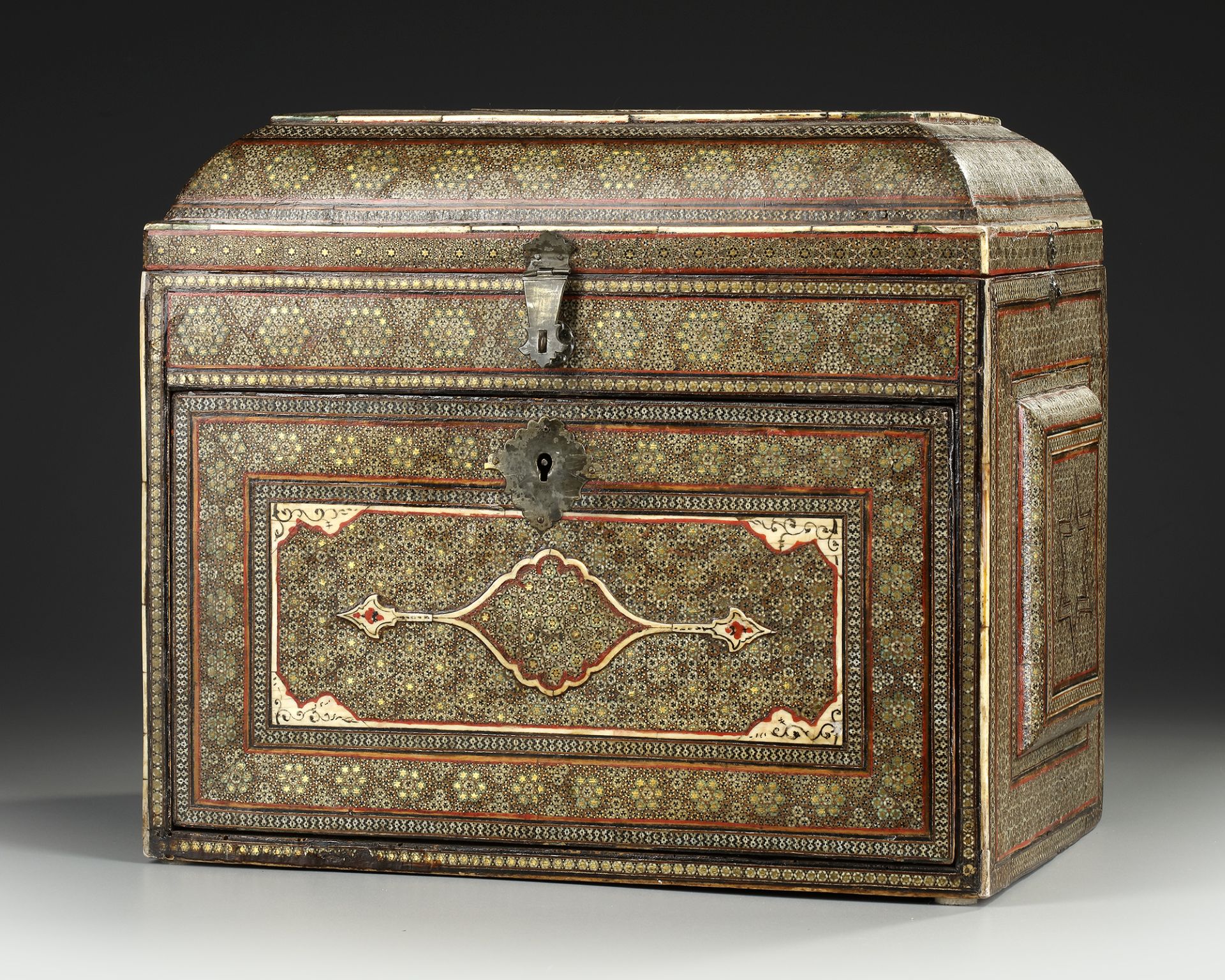 A QAJAR KHATAMKARI CASKET, PERSIA, 19TH CENTURY