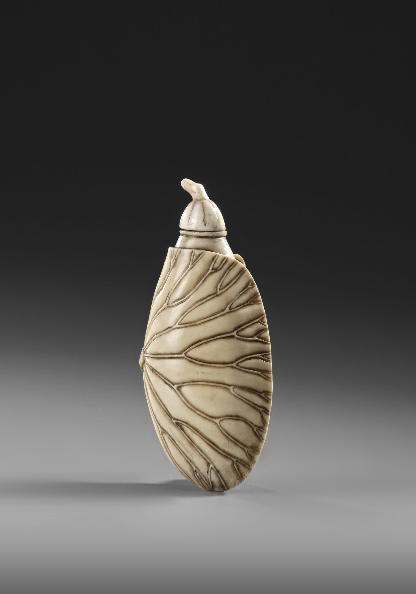 A CHINESE CARVED IVORY SNUFF BOTTLE, 19TH CENTURY - Bild 2 aus 4