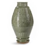 A LARGE CHINESE LONGQUAN CELADON VASE, MING DYNASTY (1368-1644)