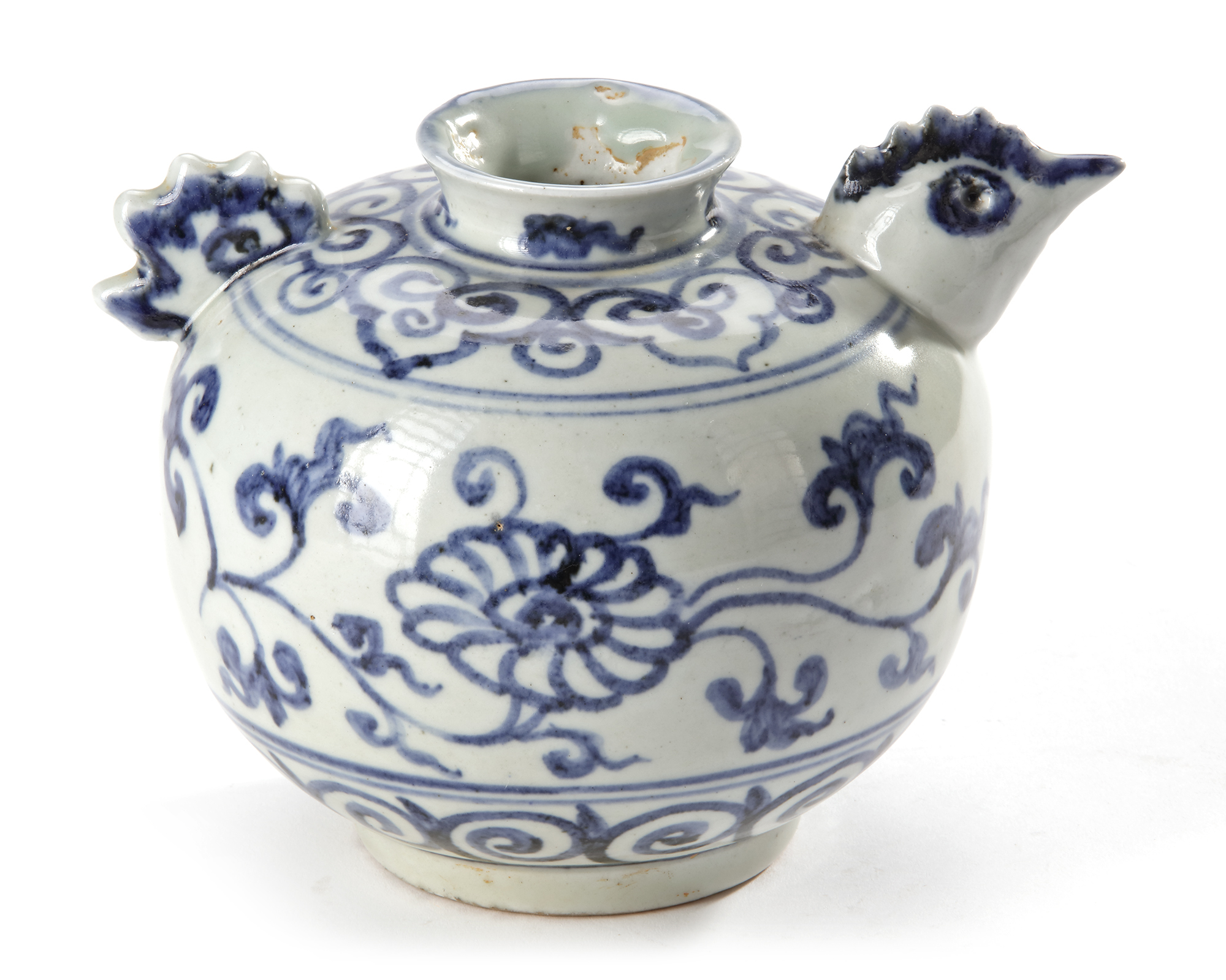 A CHINESE BLUE AND WHITE CHICKEN EWER, MING DYNASTY (1368-1644) - Image 2 of 5