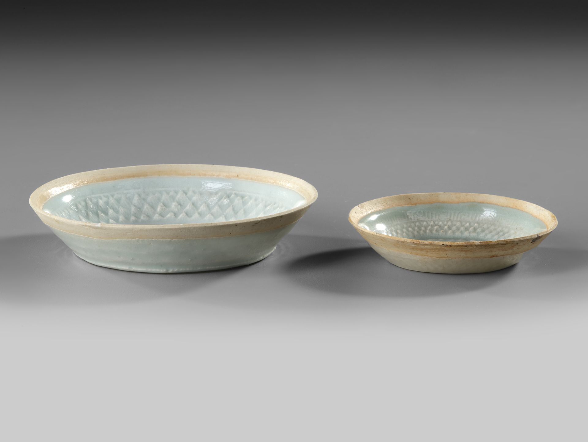 TWO CHINESE YINGQING GLAZED DISHES, SOUTHERN SONG (1127-1279 AD) - Image 3 of 3