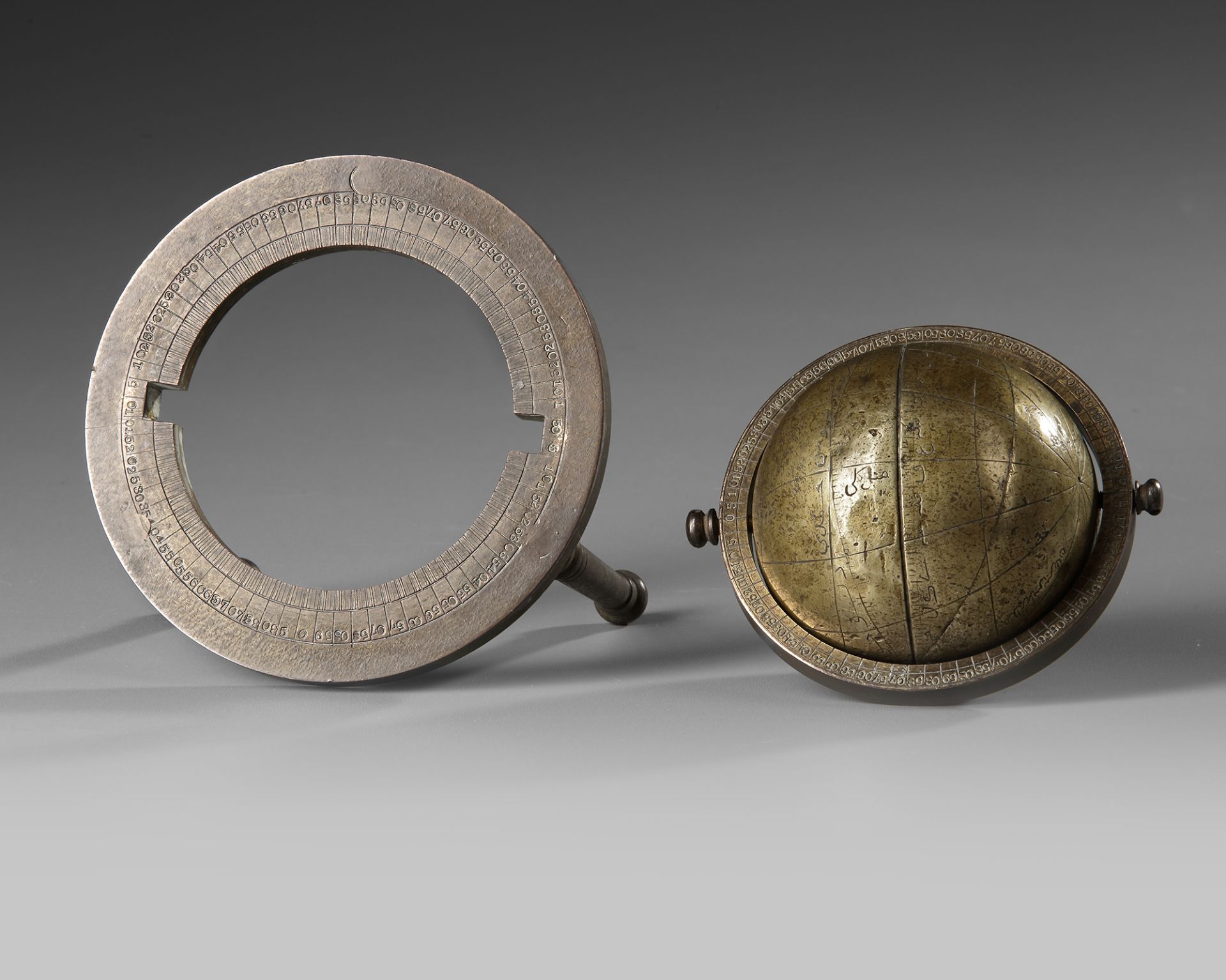 AN INDO-PERSIAN BRASS EASTERN ISLAMIC CELESTIAL GLOBE, INDO-PERSIAN LATE 17TH-EARLY 18TH CENTURY - Image 3 of 3
