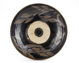 A CHINESE HENAN RUSSET PAINTED BLACK GLAZED BOWL, JIN DYNASTY (1115-1234)