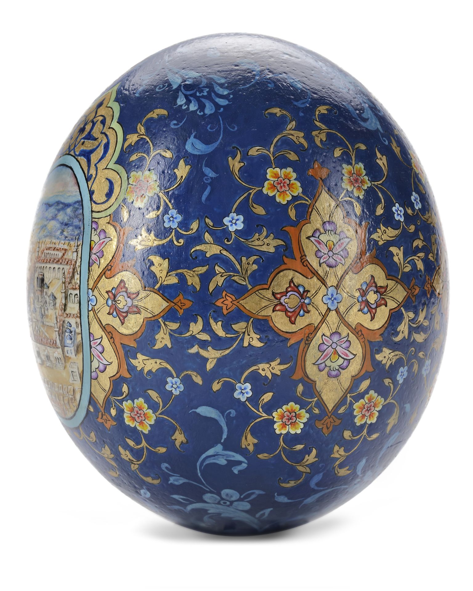 A PAINTED OSTRICH EGG, TURKEY, 20TH CENTURY - Bild 2 aus 5