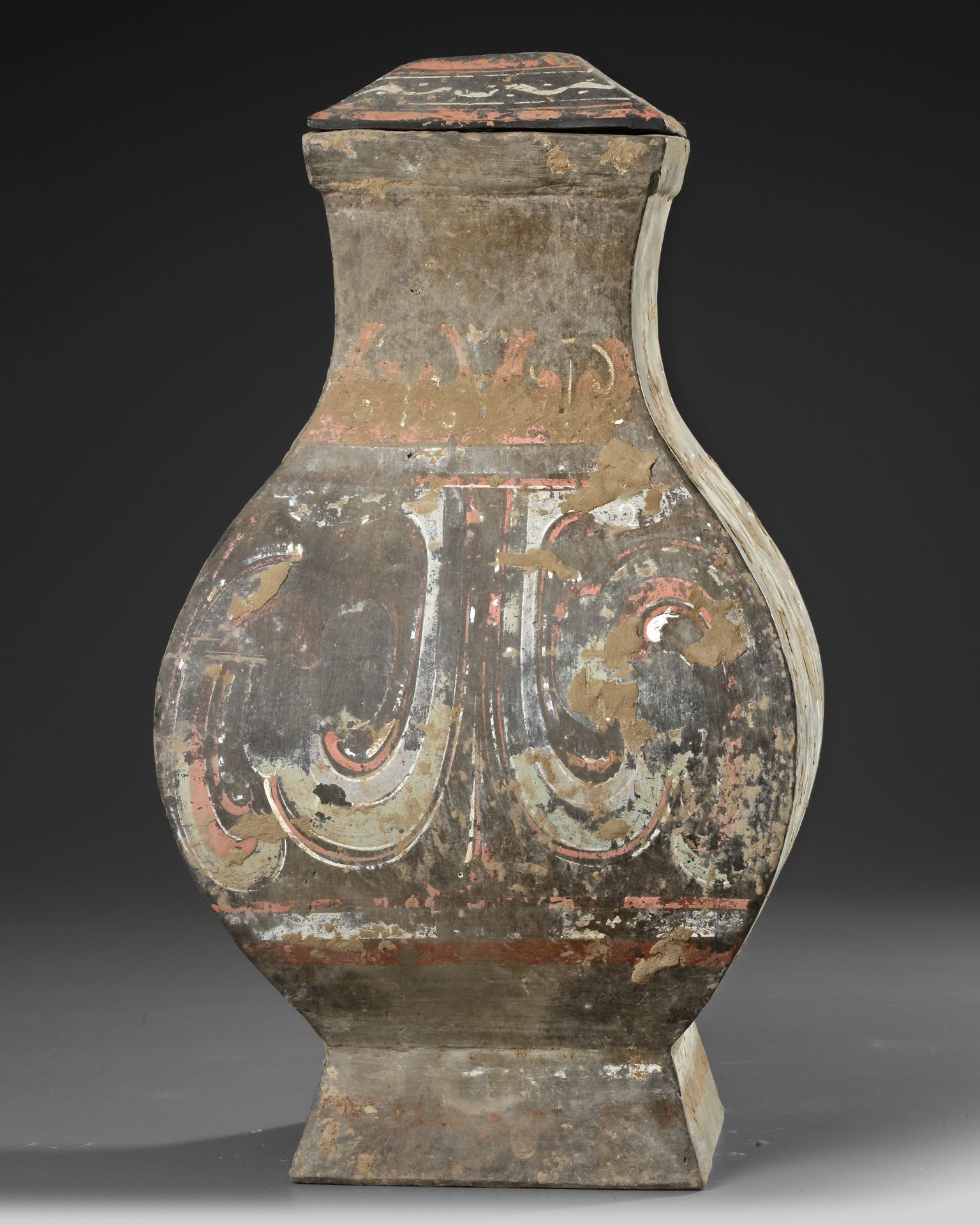 A PAIR OF CHINESE POTTERY 'FANG HU' VASES, HAN DYNASTY (206 BC-220 AD) - Image 5 of 15