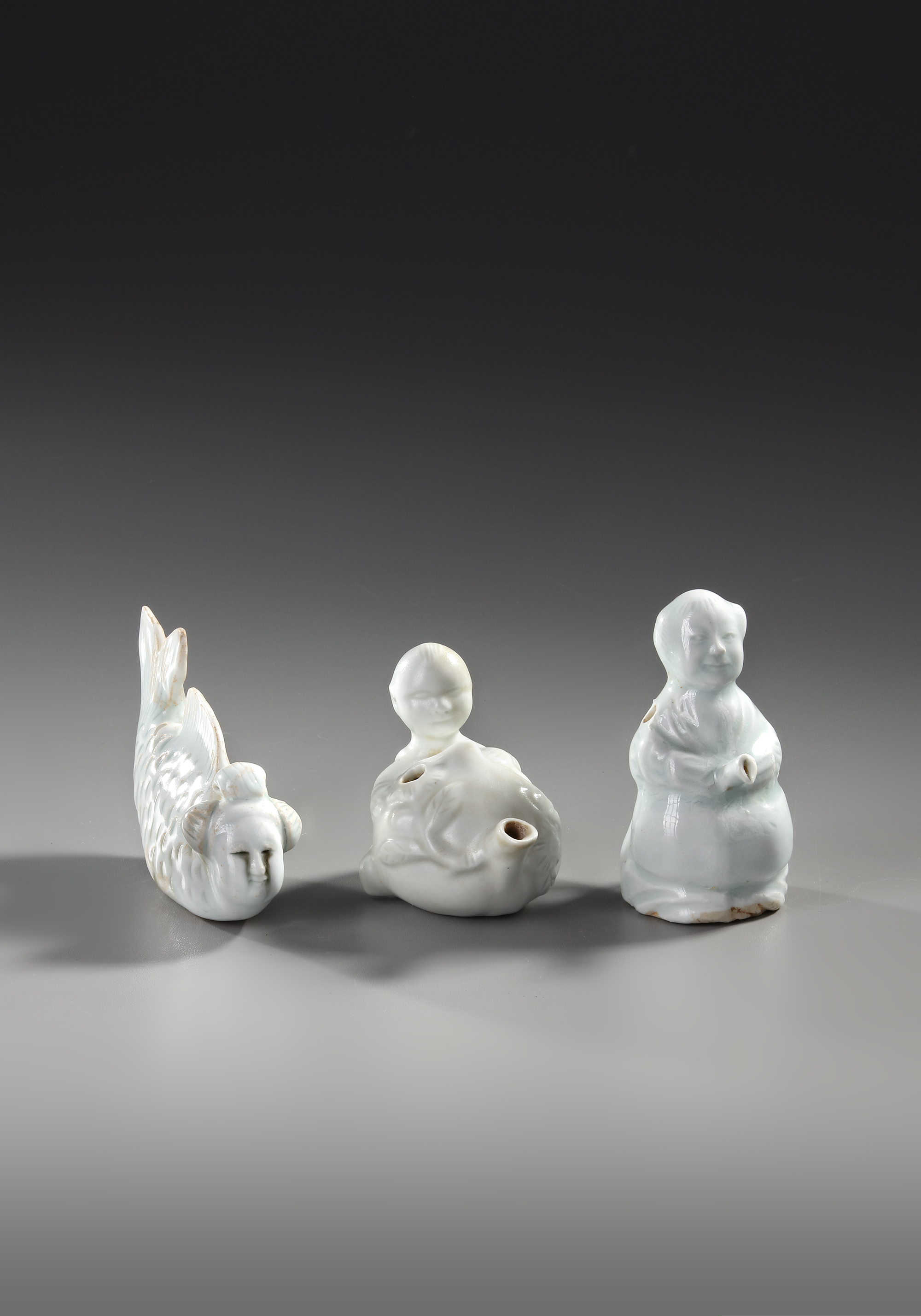 THREE CHINESE QINGBAI FIGURES, SONG DYNASTY (960-1279) - Image 3 of 4