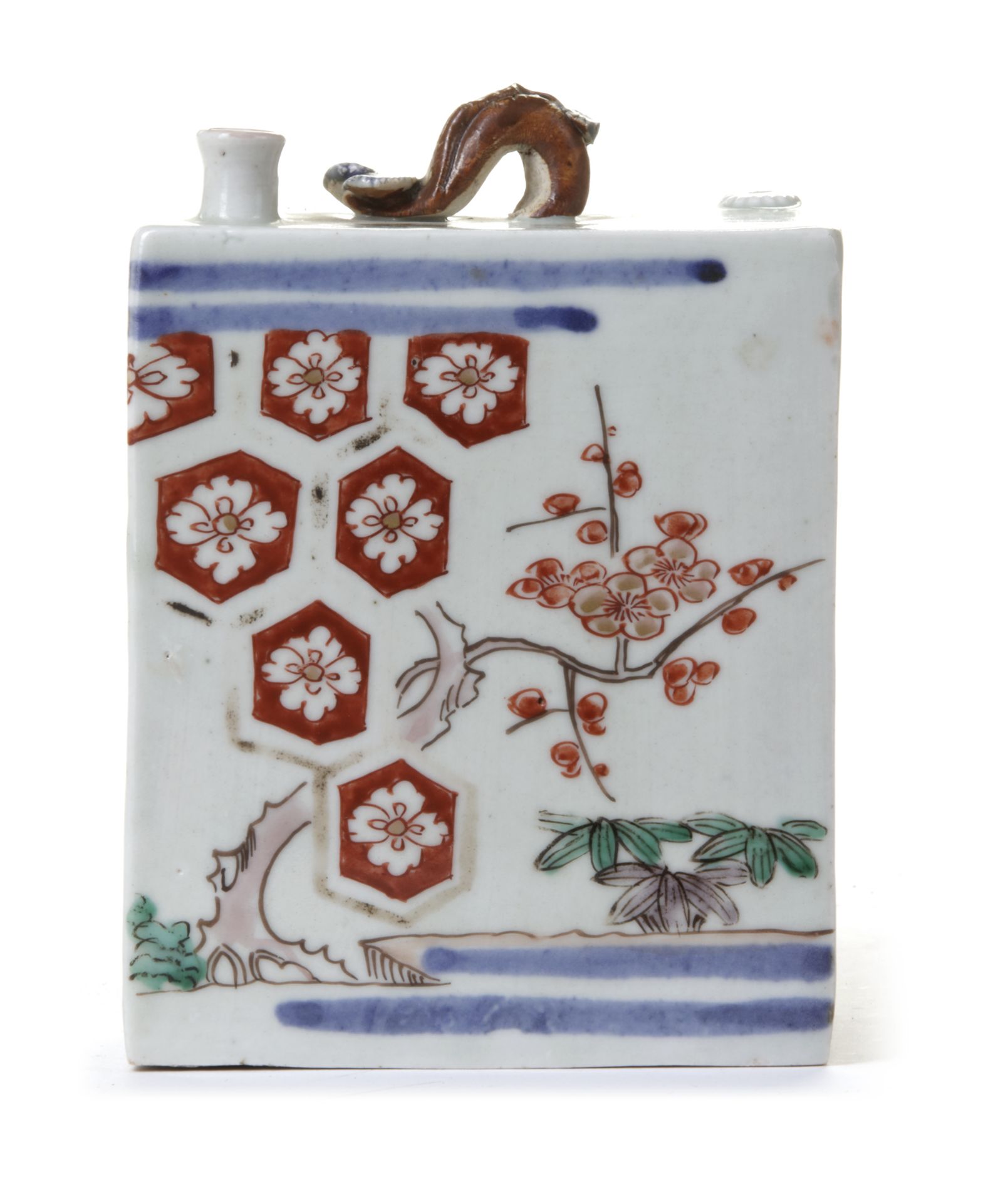 A JAPANESE RECTANGULAR SAKE BOTTLE, 18TH CENTURY - Bild 2 aus 3