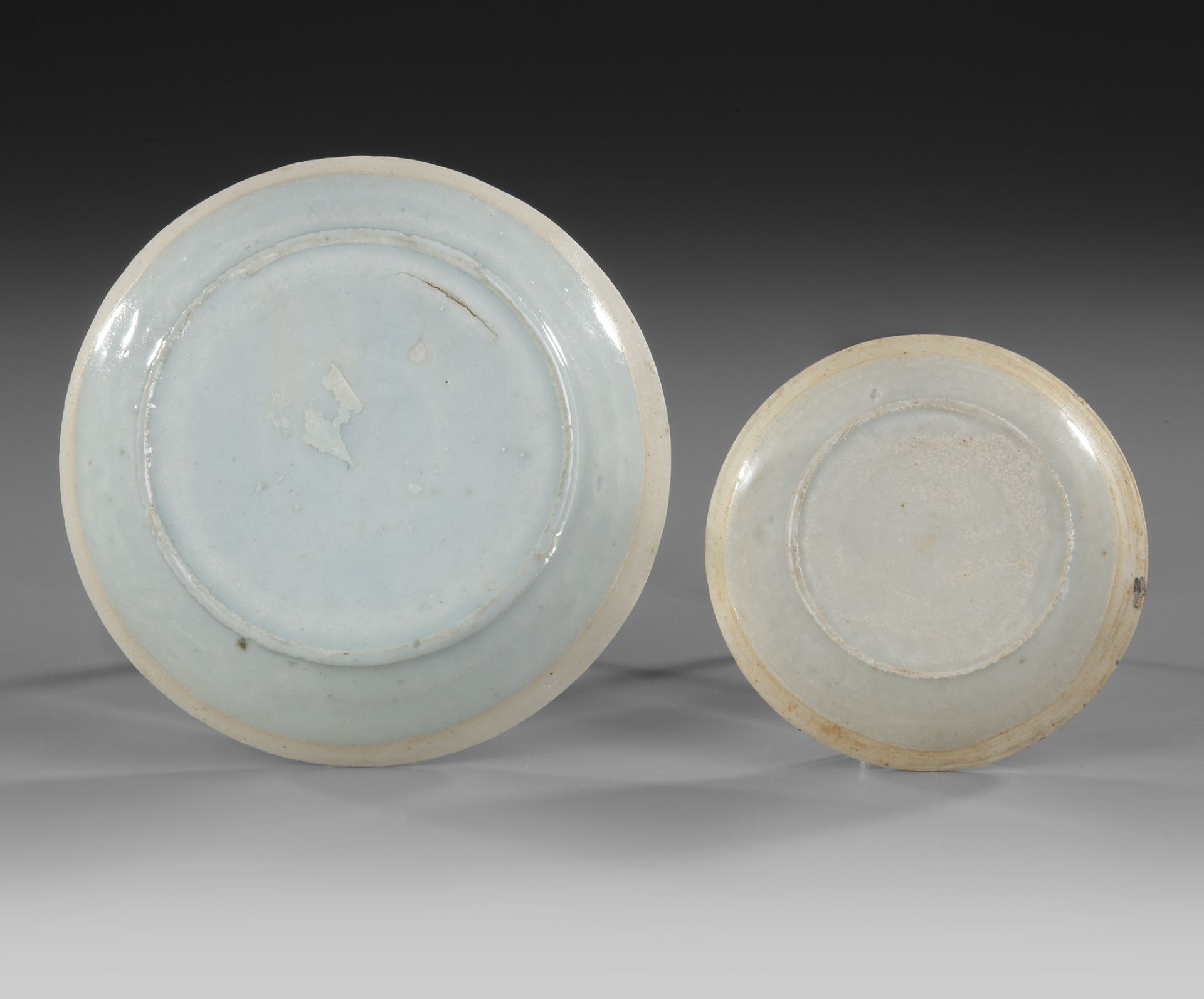 TWO CHINESE YINGQING GLAZED DISHES, SOUTHERN SONG (1127-1279 AD) - Image 2 of 3