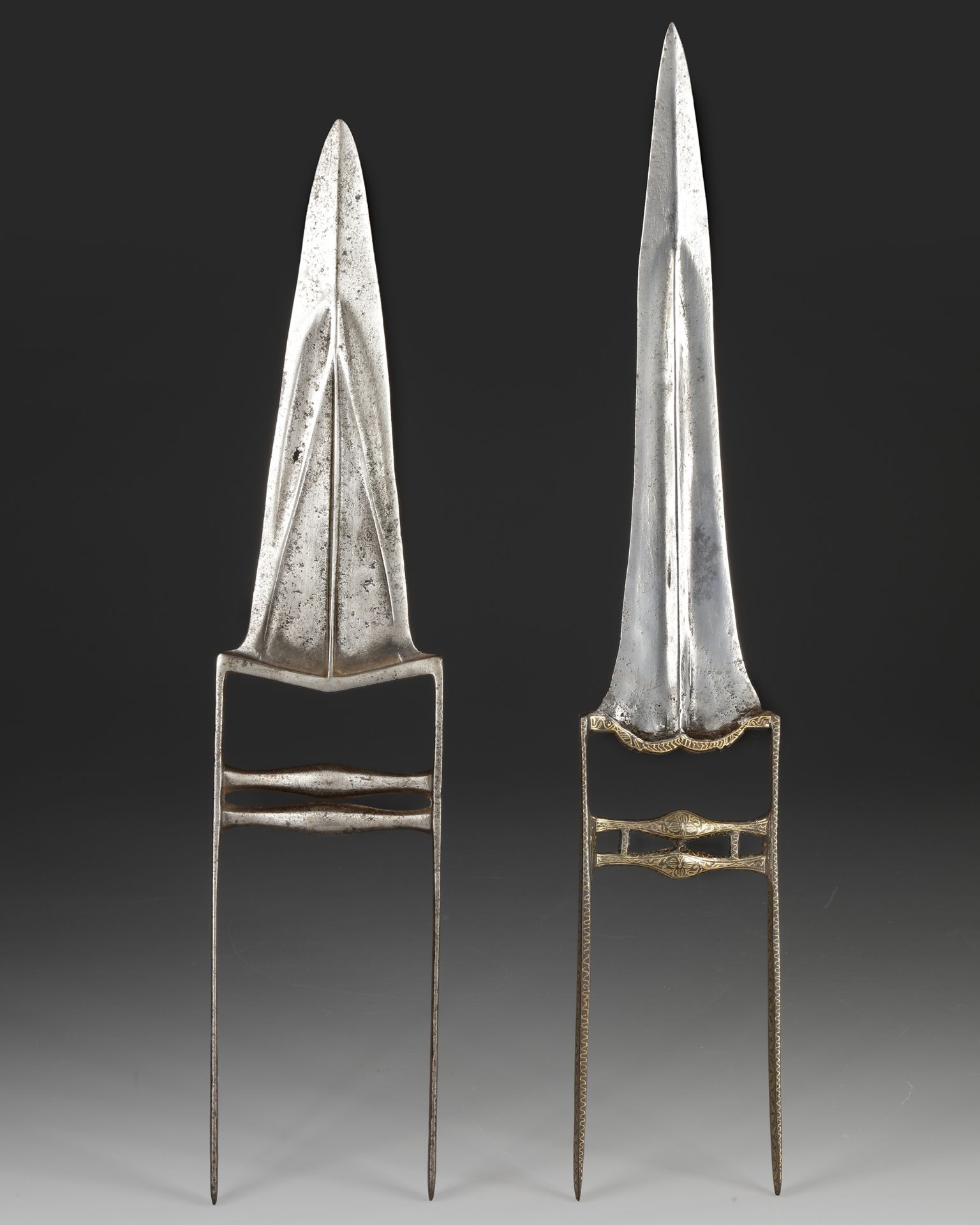 TWO MUGHAL KATARS, 18TH CENTURY - Image 3 of 3