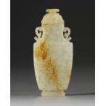 A CHINESE JADE ARCHAISTIC VASE AND COVER, 19TH CENTURY