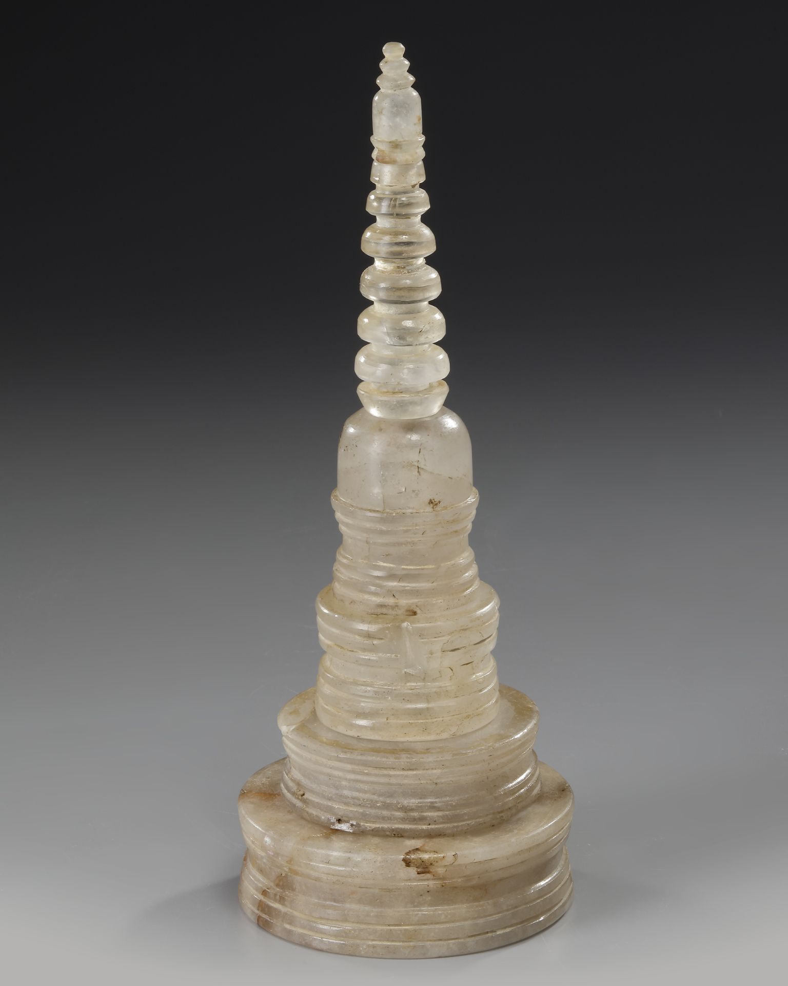 A ROCK CRYSTAL RELIQUARY SHAPED AS A STUPA, GANDHARA 4TH-5TH CENTURY - Image 3 of 3