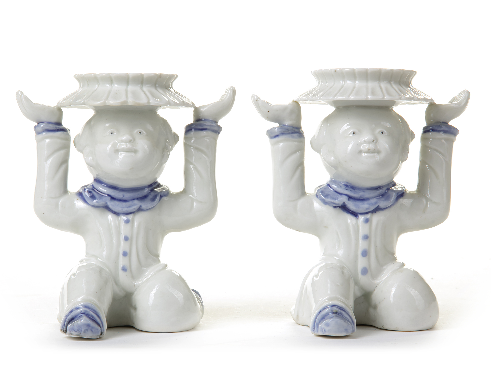 A JAPANESE PAIR OF 'BOY FIGURES', HIRADO WARE, 19TH CENTURY - Image 8 of 8