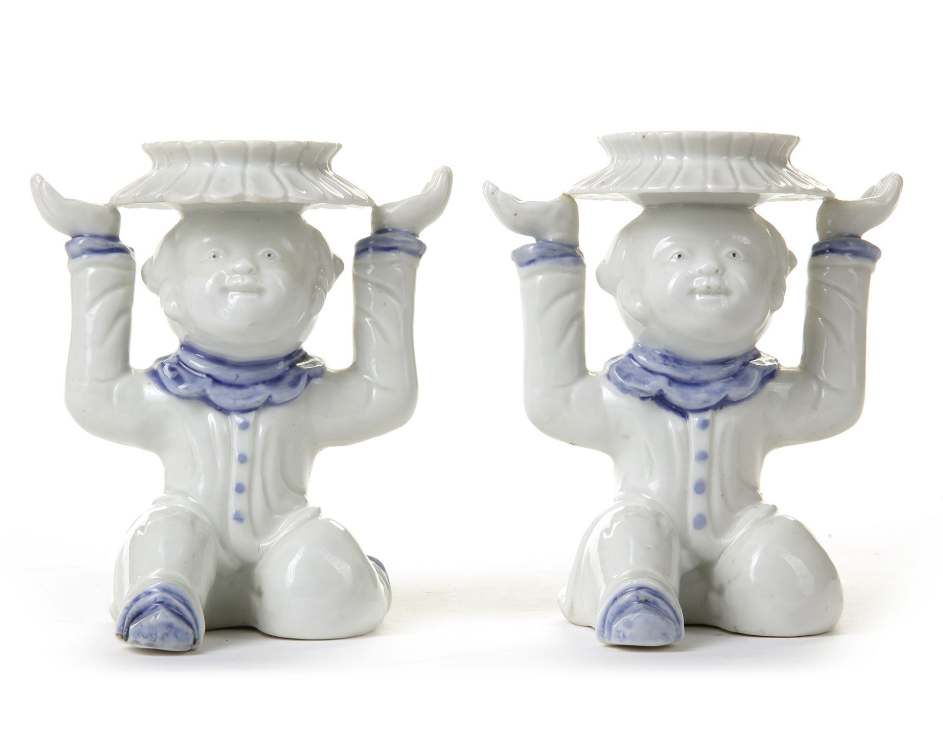 A JAPANESE PAIR OF 'BOY FIGURES', HIRADO WARE, 19TH CENTURY - Bild 8 aus 8