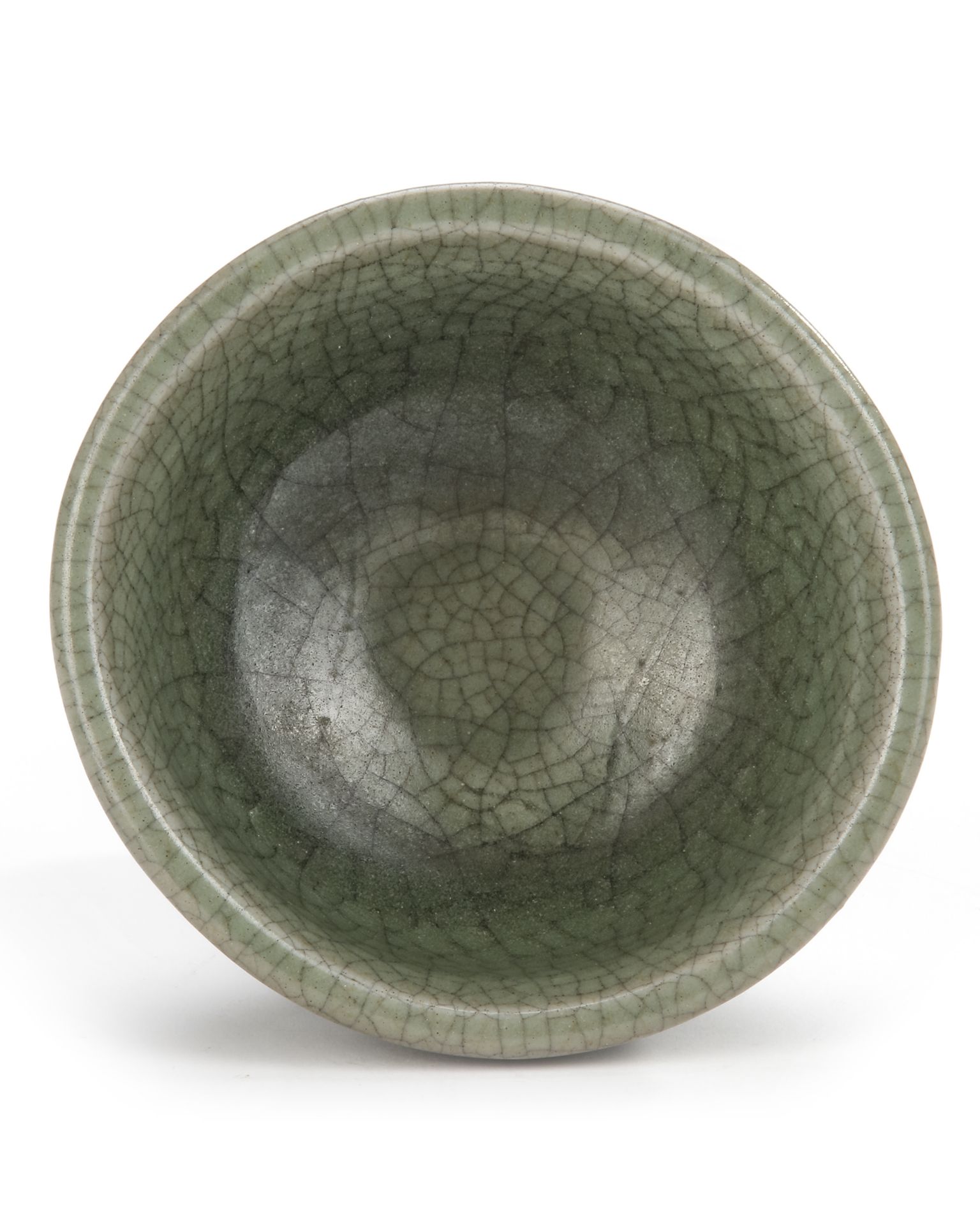 A CHINESE GUAN-TYPE CELADON STEM CUP, YUAN DYNASTY (1271-1368) - Image 2 of 4