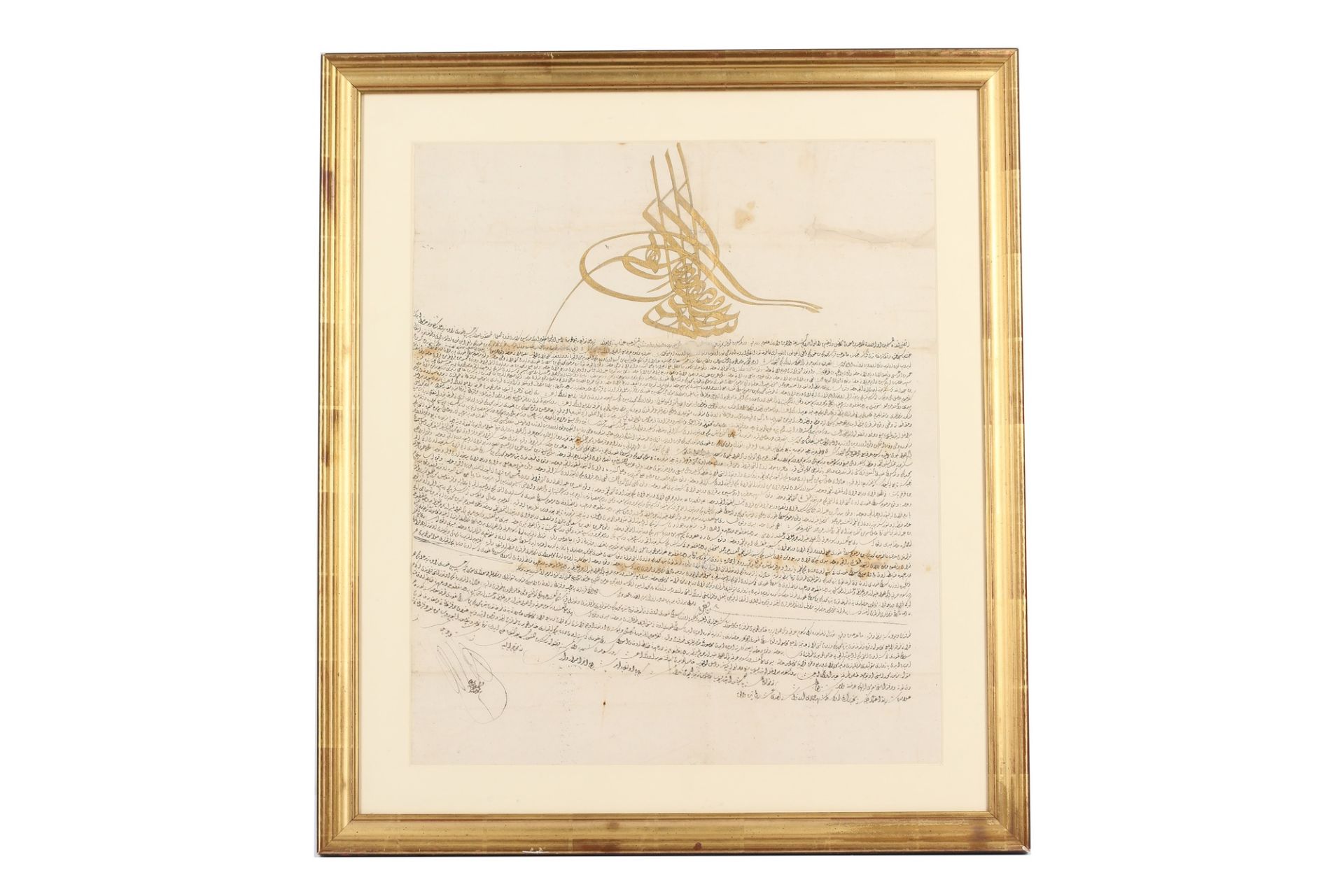 A LARGE OTTOMAN FIRMAN ILLUMINATED WITH THE TUGHRA OF SULTAN SELIM III (r. 1789 - 1807) - Bild 2 aus 5